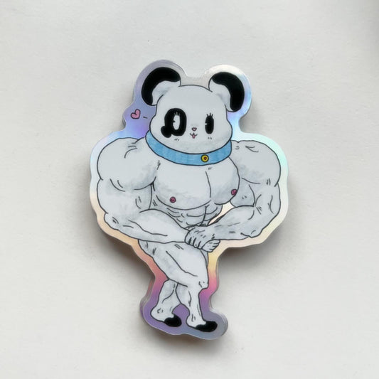 MUSCLE BEAR PANBI HOLOGRAPHIC STICKER