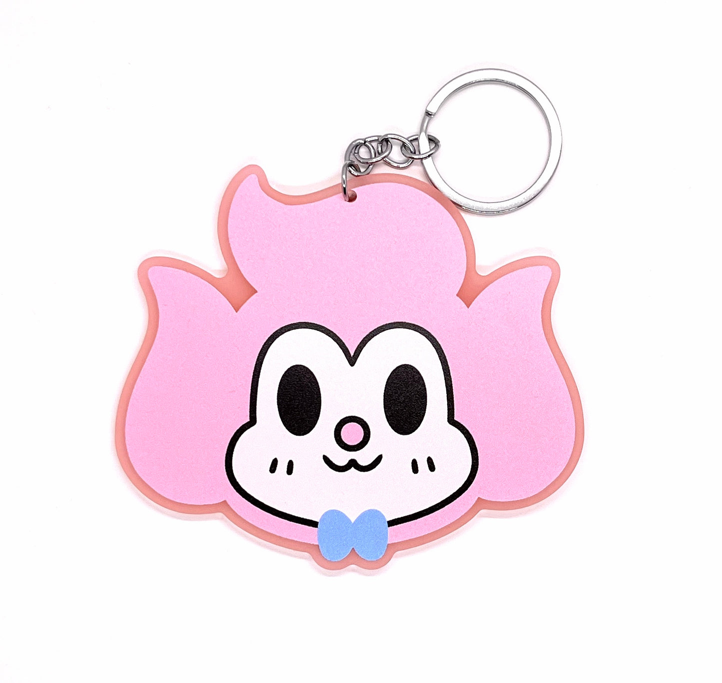 PINK ACRYLIC NUTTI KEYCHAIN