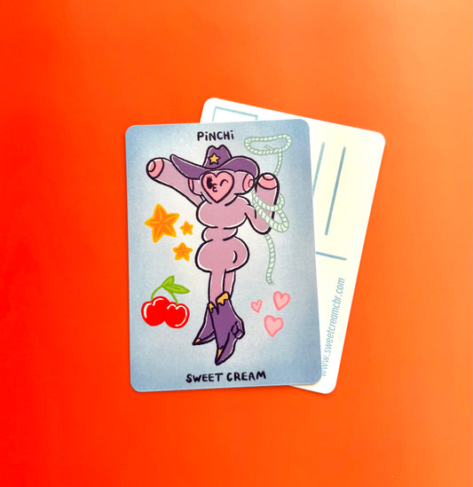 PINCHI THE COWGIRL POSTCARD