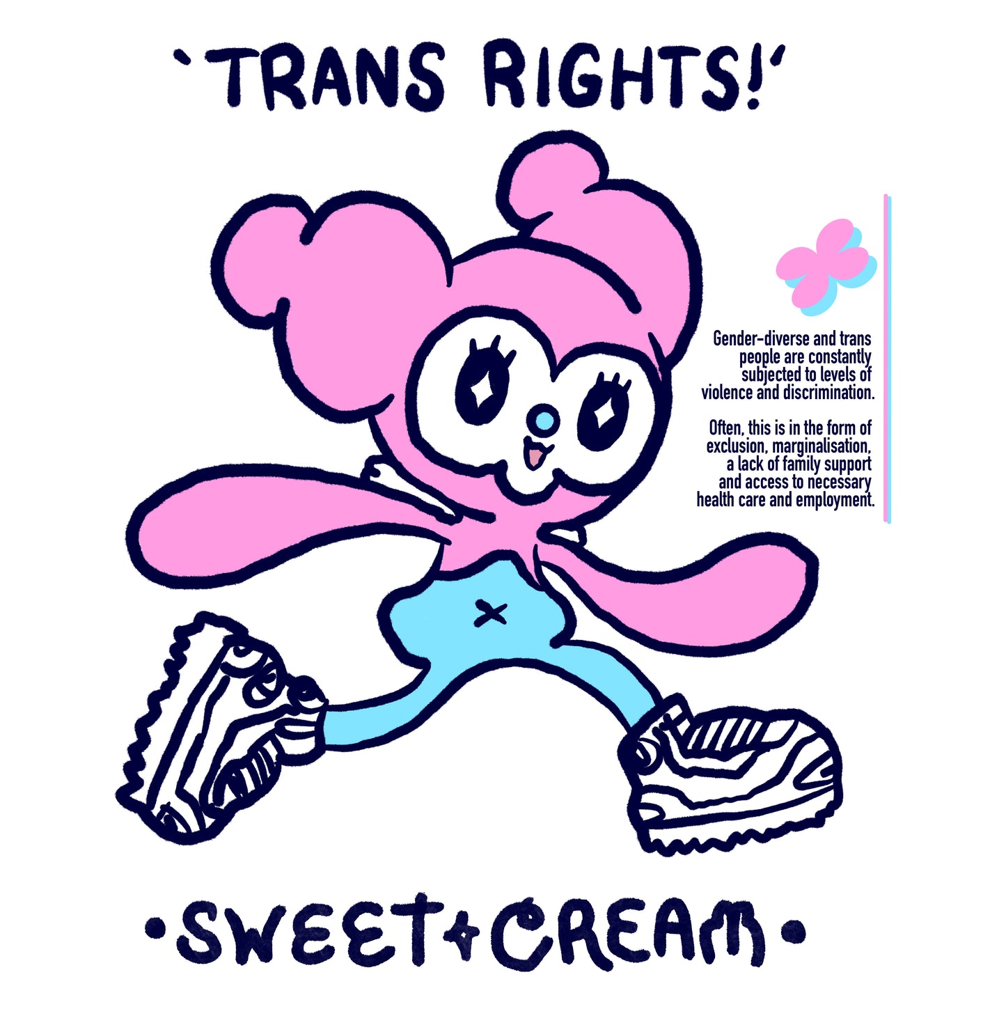 DOLICHAN SAYS ‘TRANS RIGHTS’ CROPPED TEE