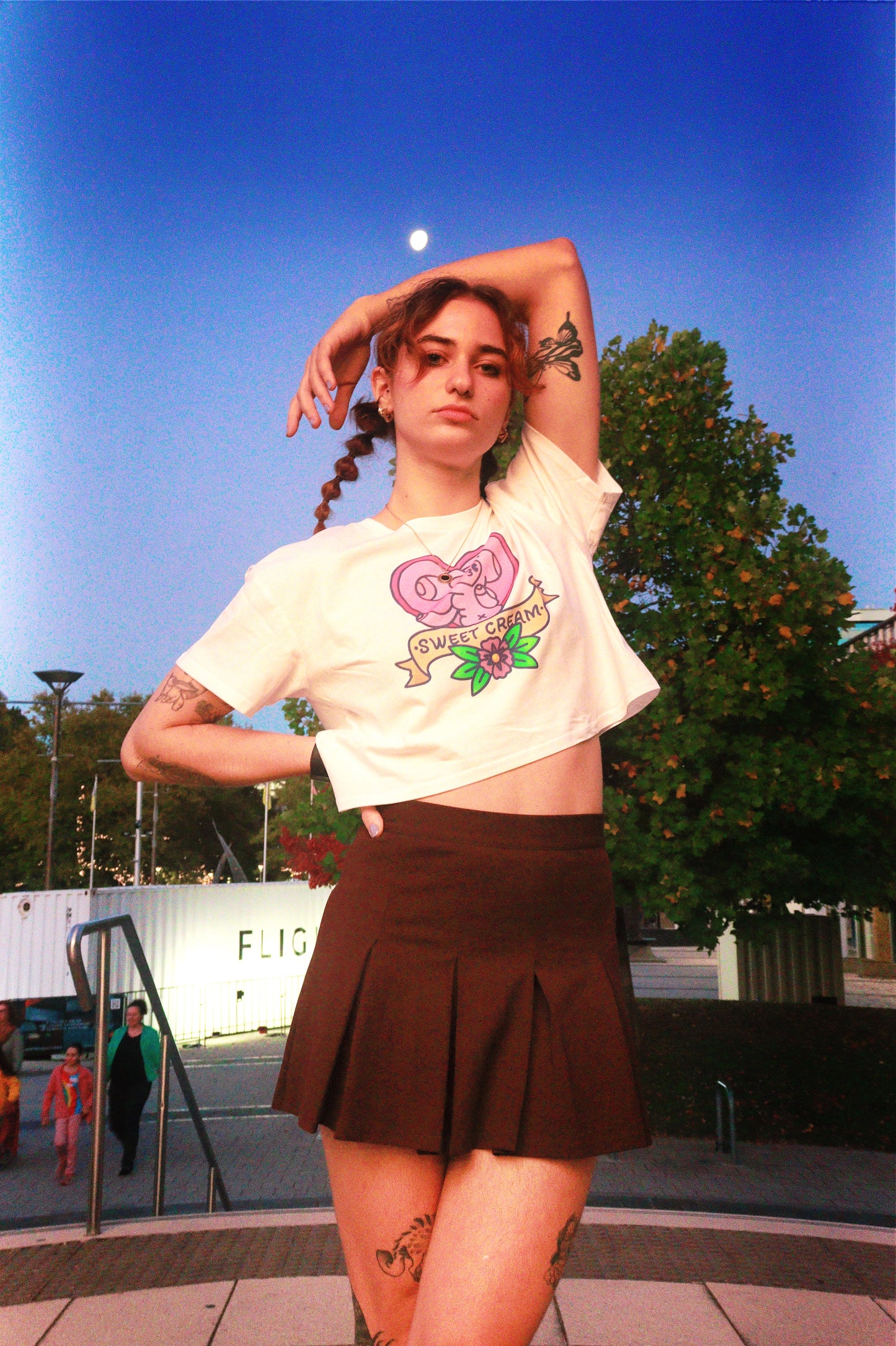 PINCHI TATTOO HEART CROPPED TEE